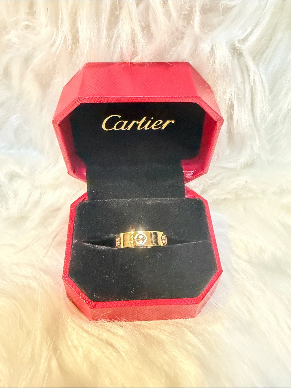 Cartier Gold Love Band Ring with Box - Gold